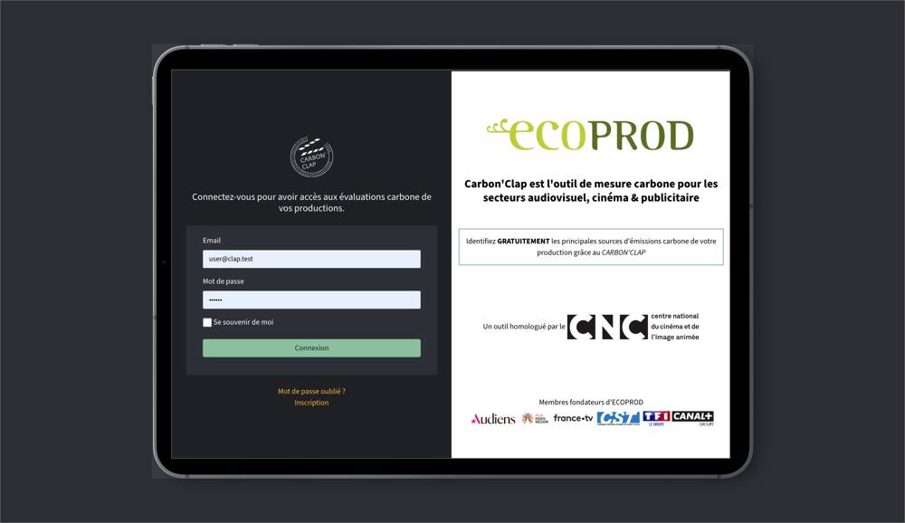 visuel application web Carbon'Clap