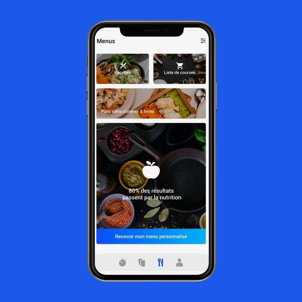 Visuel page repas vue iphone