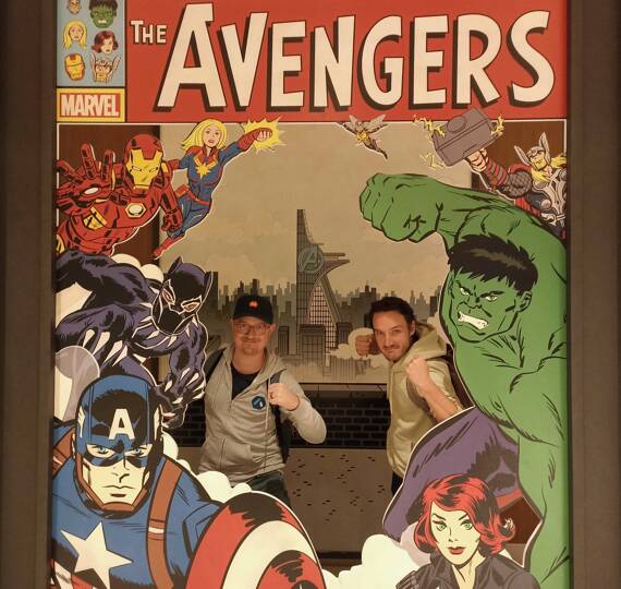 image membres de l'équipe panneau Avengers