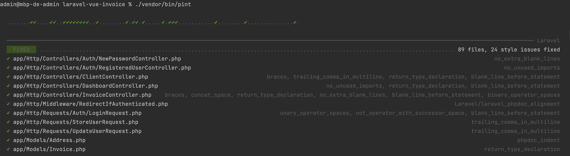 exemple commande analyse du code et modification