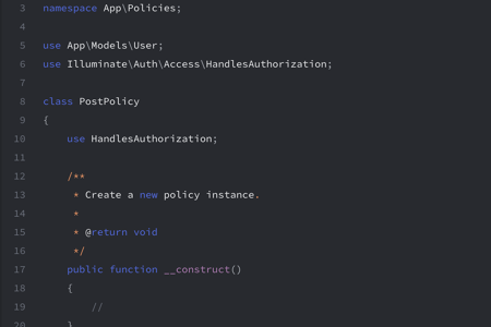 visuel code laravel policies