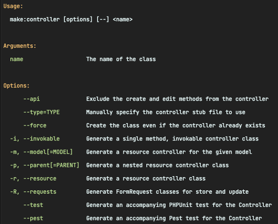 visuel faire un controller sous Symfony