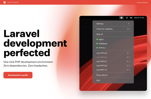 Laravel Herd Website Image